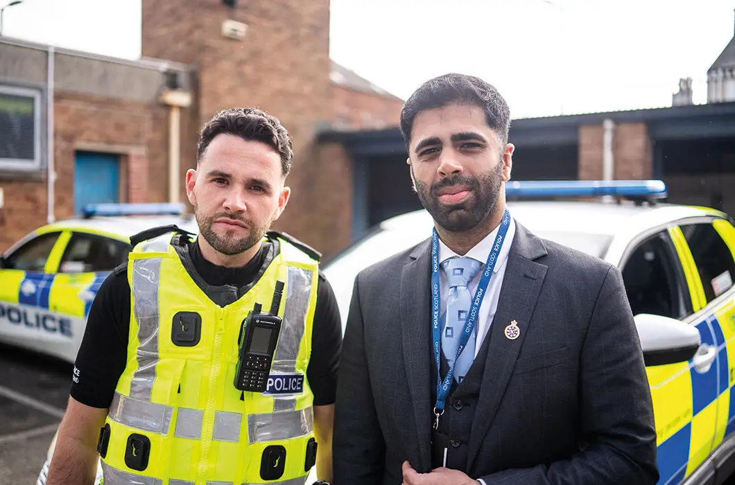 PC Andrew McLaughlin and Ali Malik